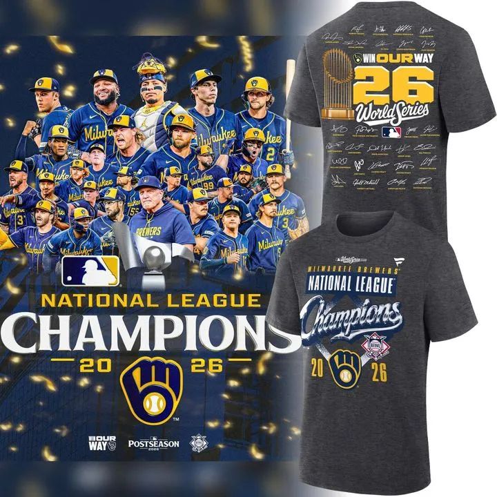 Milwaukee Brewers Fanatics 2026 National League Champions T-Shirt