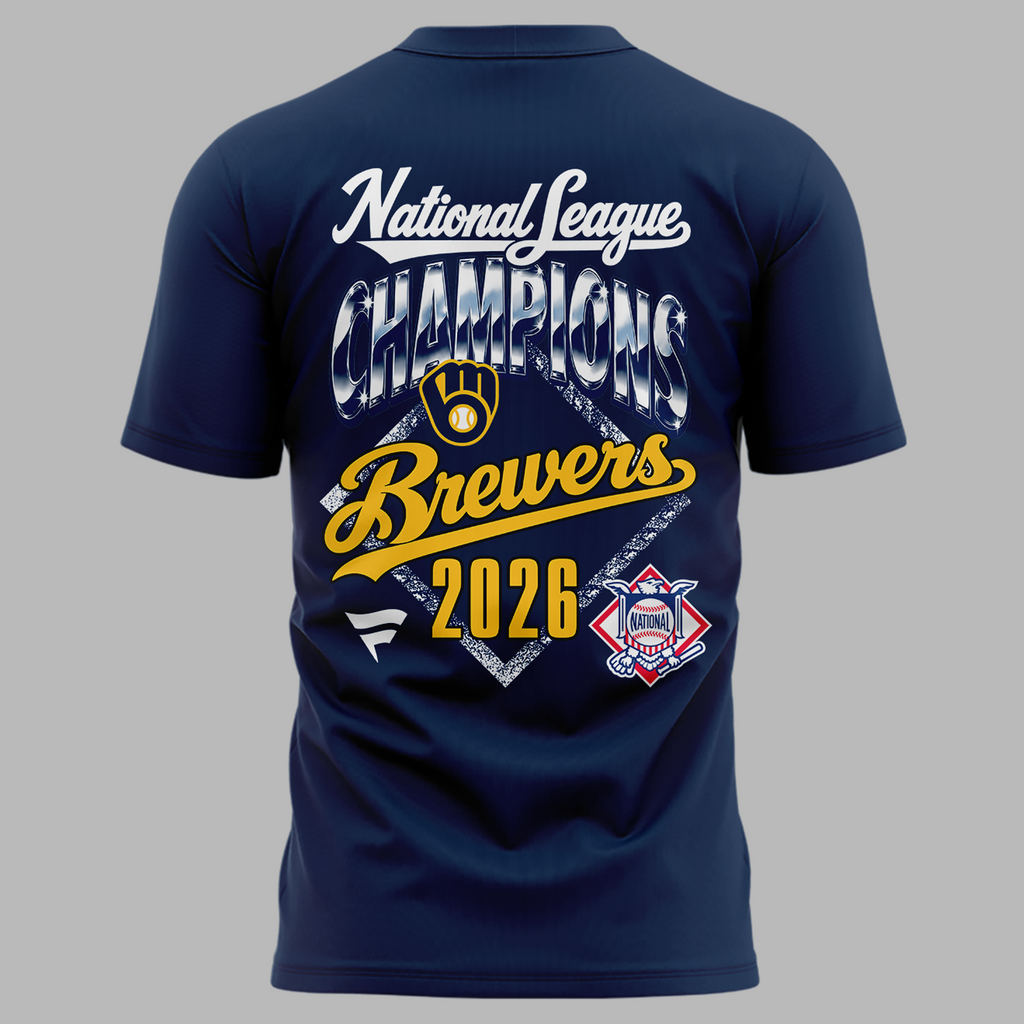 Milwaukee Brewers 2026 National League Champions Locker Room T-Shirt - Navy