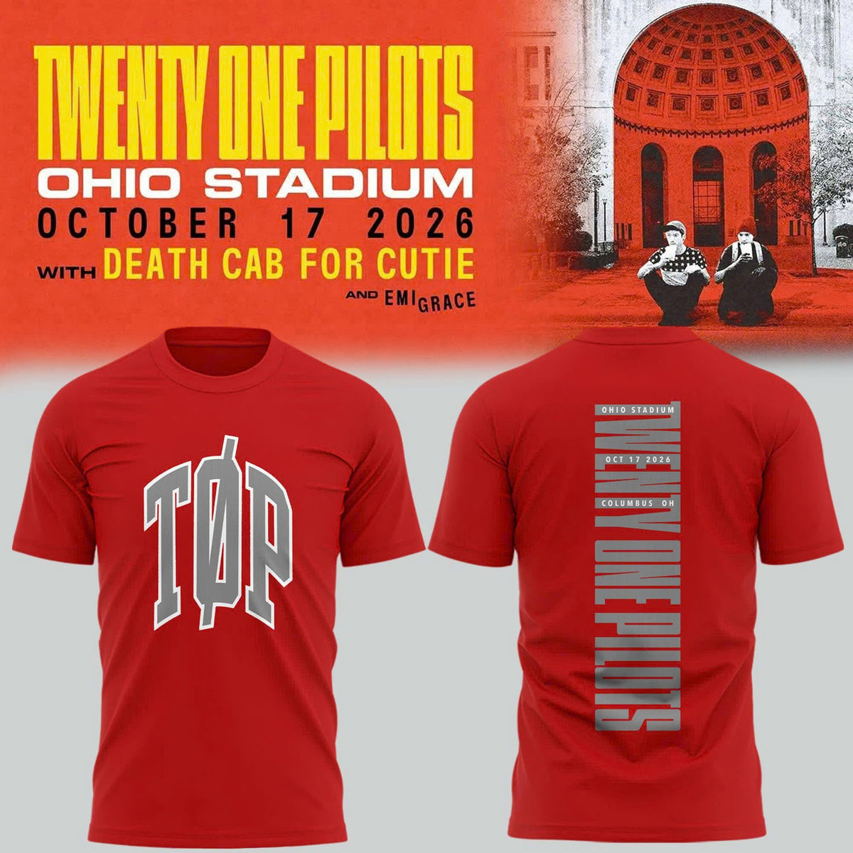 08. Exclusive 2026 Twenty One Pilots Live At Ohio Stadium T-Shirt