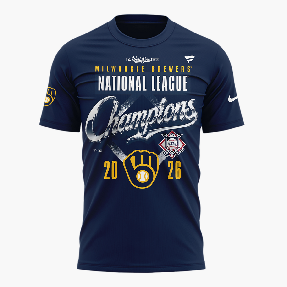 Milwaukee Brewers Fanatics 2026 National League Champions T-Shirt