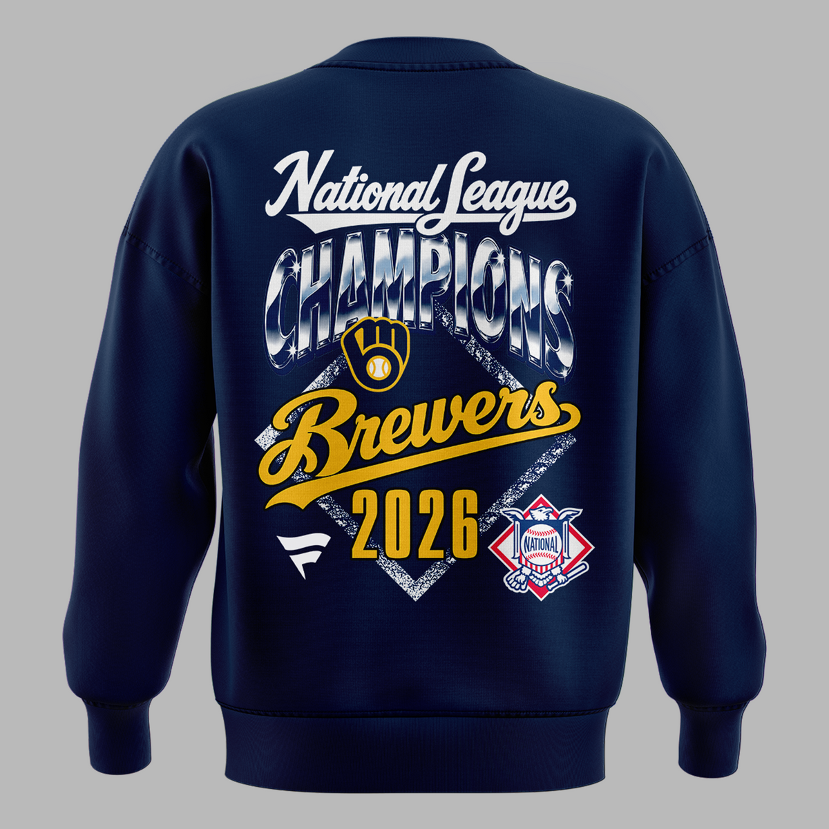 Milwaukee Brewers 2026 National League Champions Locker Room Sweatshirt - Navy