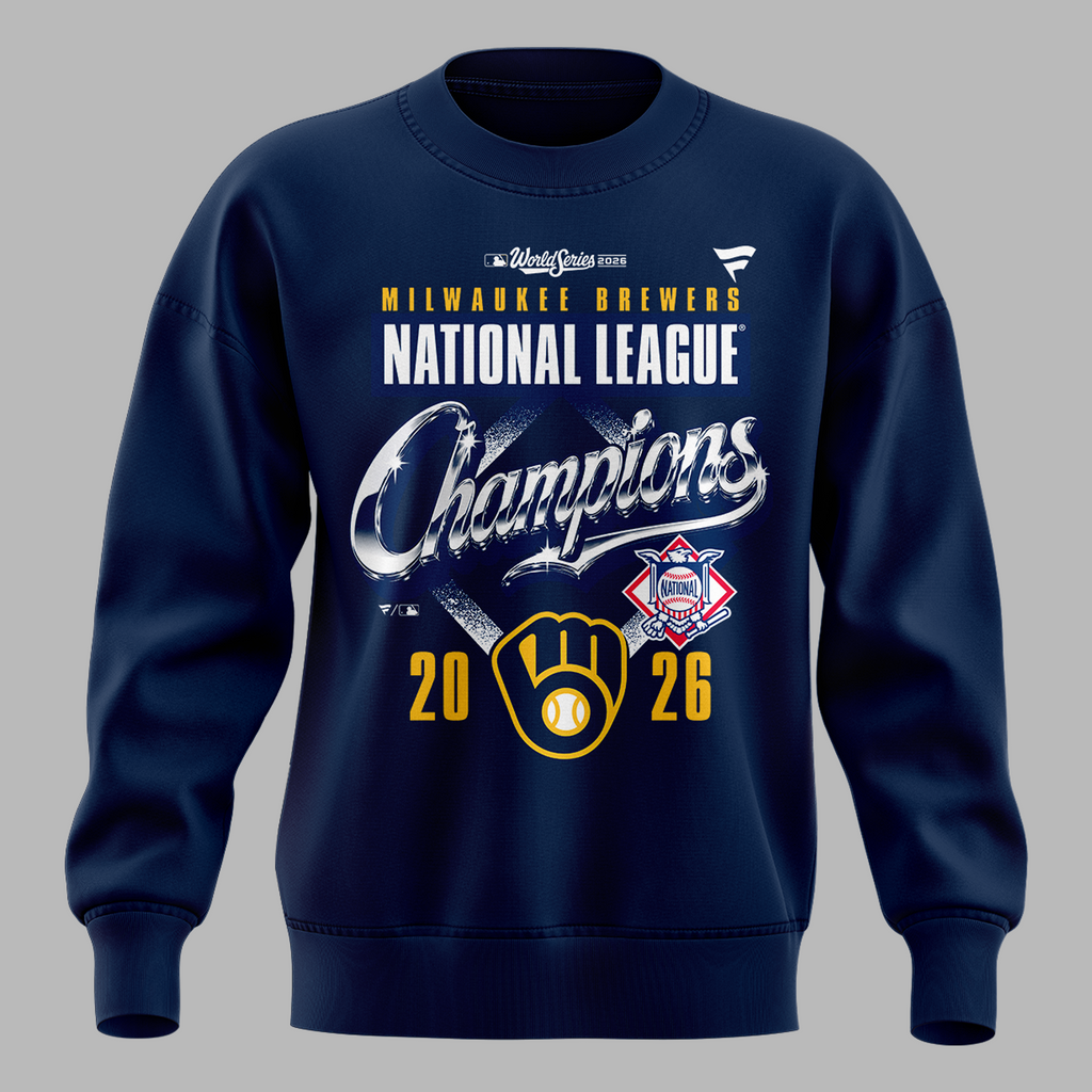 Milwaukee Brewers 2026 National League Champions Locker Room Sweatshirt - Navy