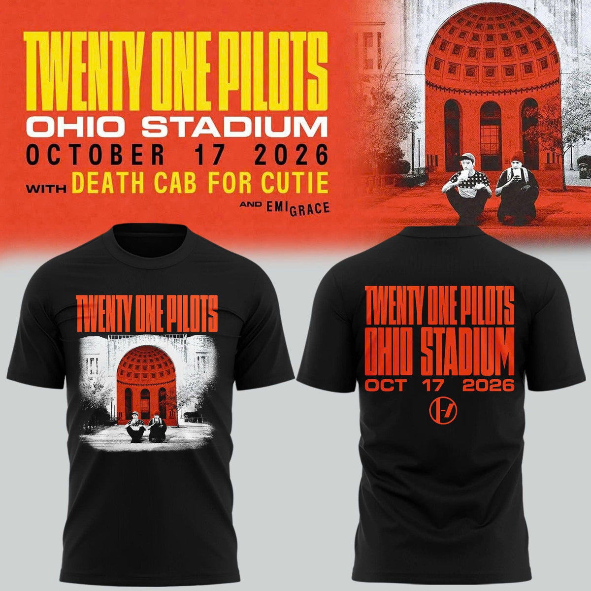 10. Exclusive 2026 Twenty One Pilots Live At Ohio Stadium T-Shirt