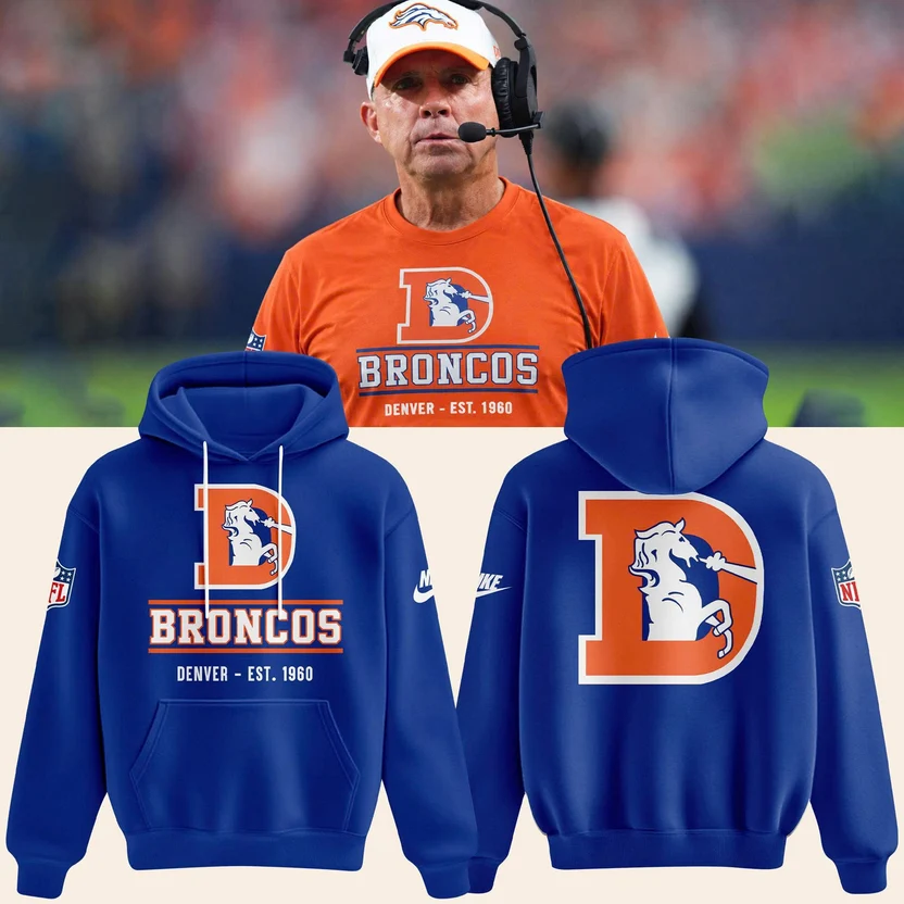 03.Limited edition Denver Broncos Throwback 2026 Hoodie