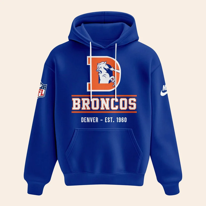 03.Limited edition Denver Broncos Throwback 2026 Hoodie