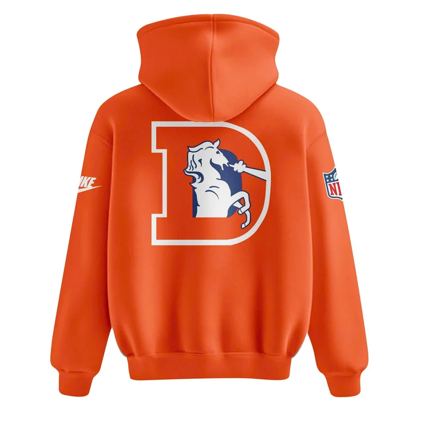 02.Limited edition Denver Broncos Throwback 2026 Hoodie