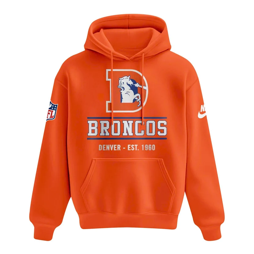 02.Limited edition Denver Broncos Throwback 2026 Hoodie