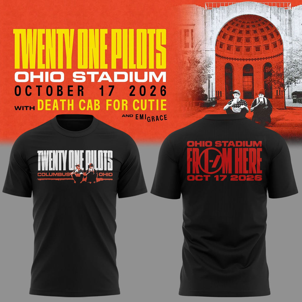 Black Shirt Twenty One Pilots Live At Ohio Stadium 2026 T-Shirt