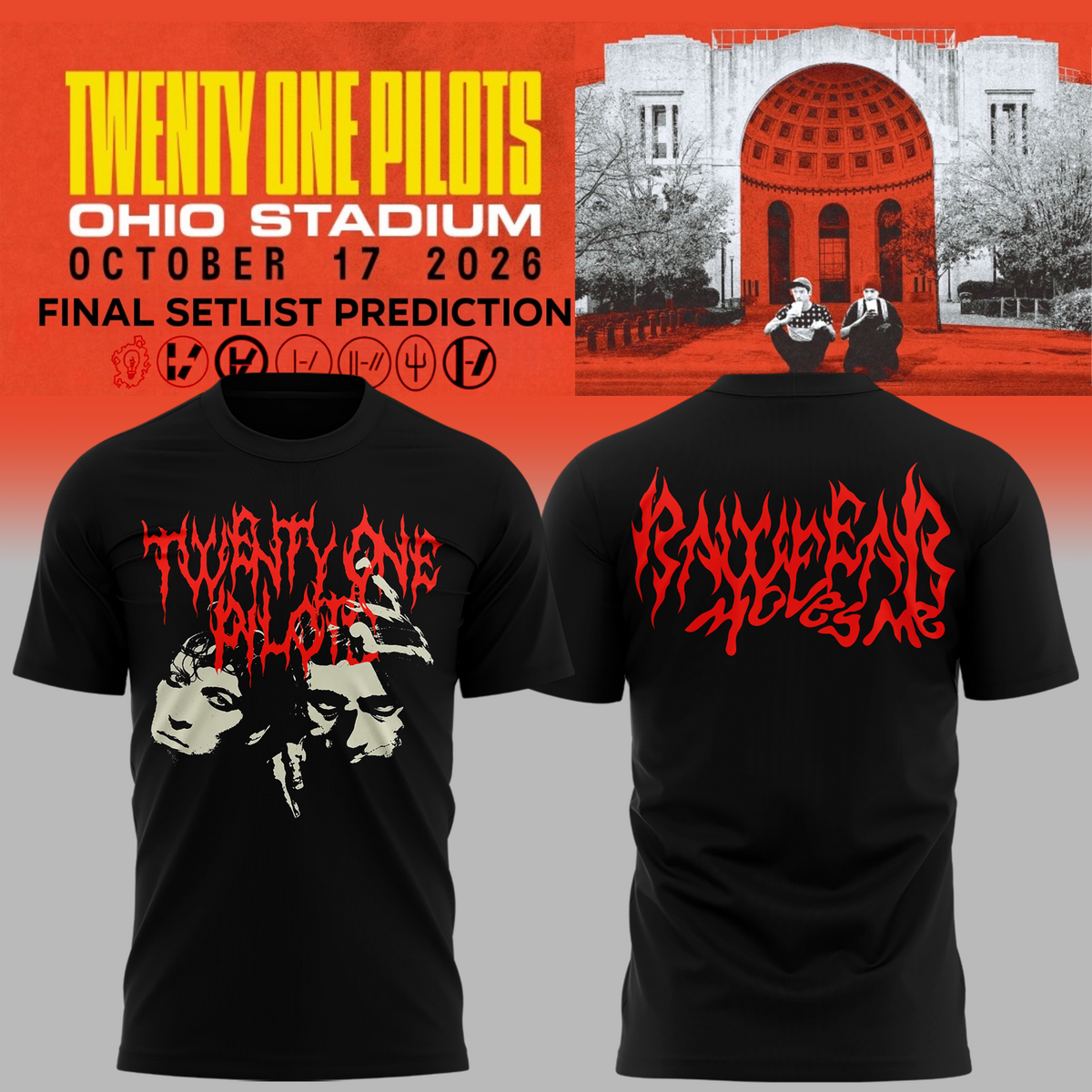 01.Twenty One Pilots X Ohio State Buckeyes 2026 T-shirt