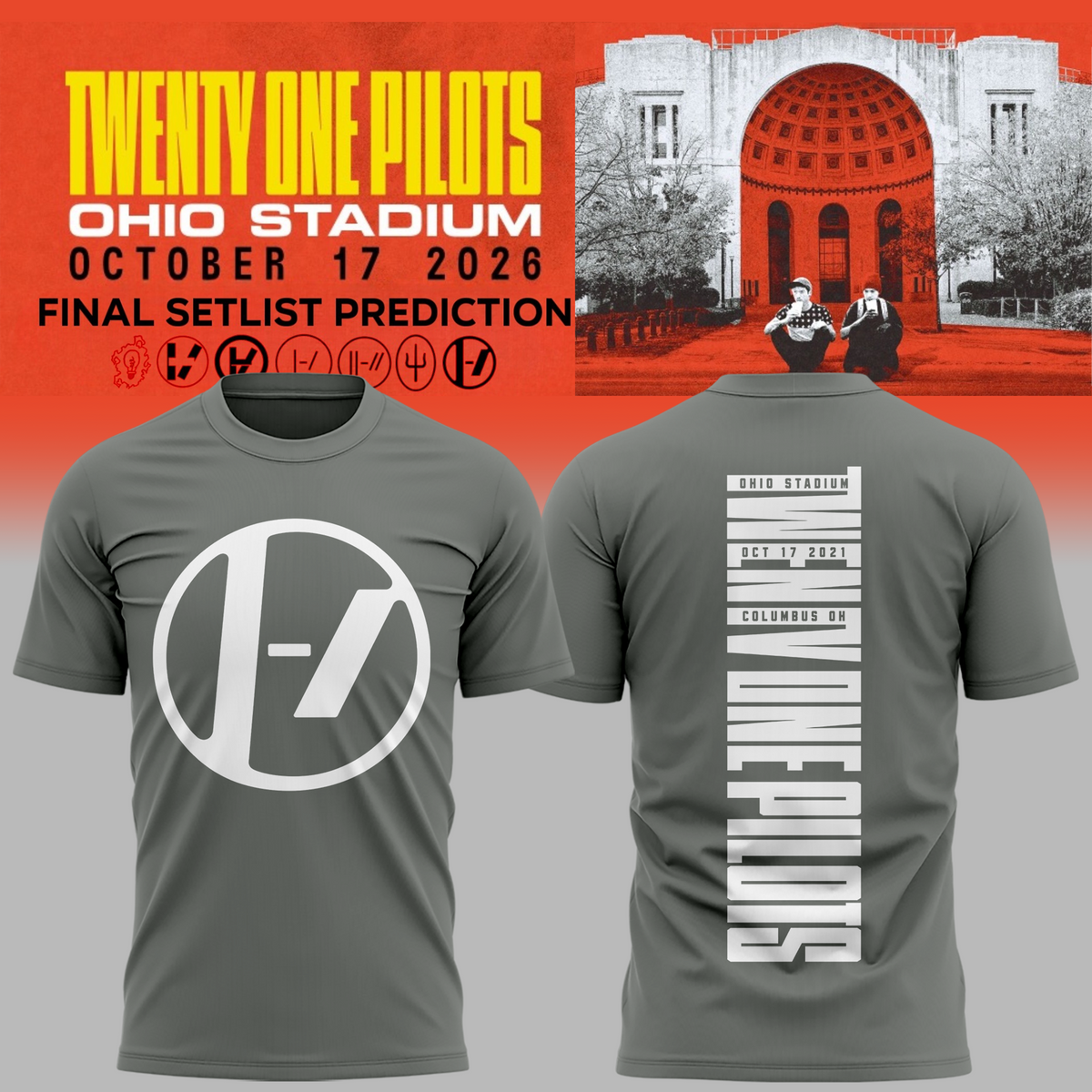 04.Twenty One Pilots X Ohio State Buckeyes 2026 T-shirt