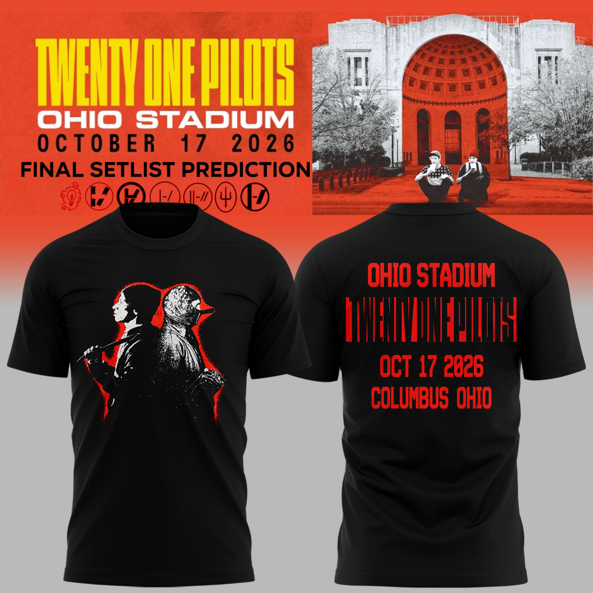05.Twenty One Pilots X Ohio State Buckeyes 2026 T-shirt