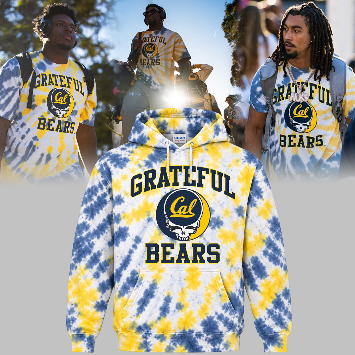 2026 Special Edition Hoodie Blue & Gold Cal Football x Grateful Dead