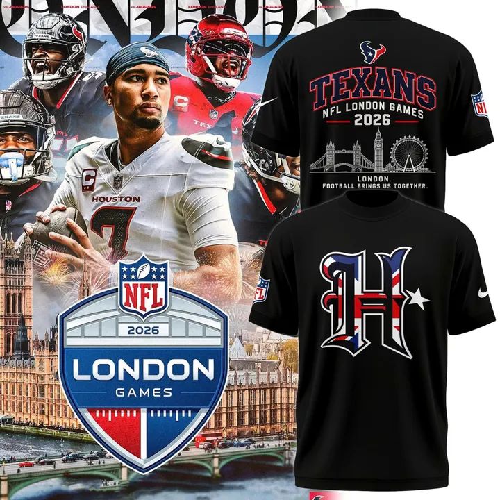 Houston Texans 2026 London Games Commemorative Football T-Shirt