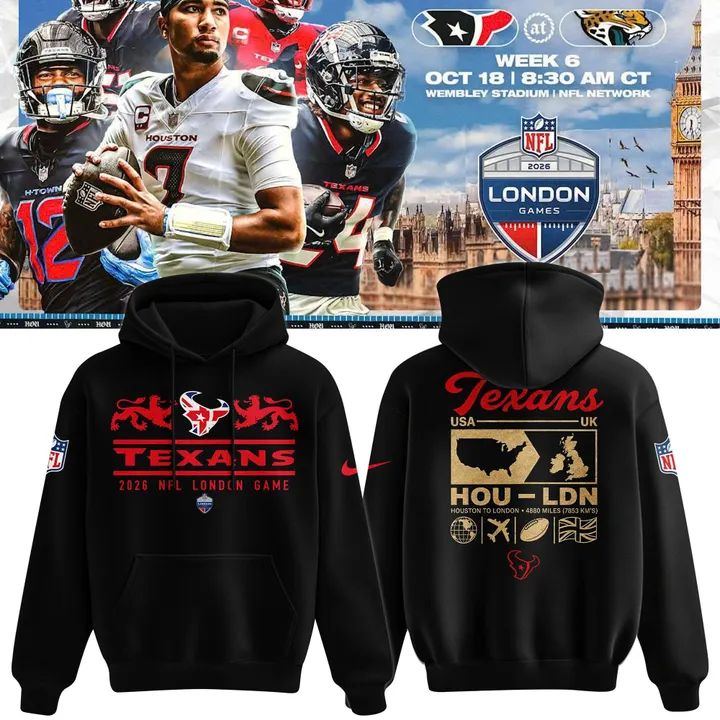 Houston Texans 2026 London Matchup Merch Capsule Hoodie