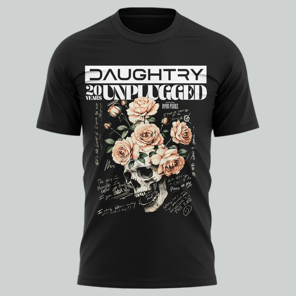 Daughtry 20 Years Unplugged Tour 2026 Rock Music Concert T-Shirt