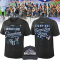 Tampa Bay Rays Fanatics 2026 American League Champions Locker Room T-Shirt - Heather Charcoal