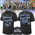 Tampa Bay Rays Fanatics 2026 American League Champions Locker Room T-Shirt - Heather Charcoal