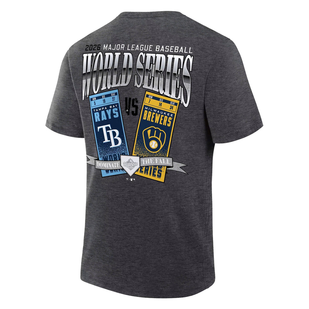 2026 Limited Edition World Series Matchup T-Shirt Tampa Bay Rays vs. Milwaukee Brewers