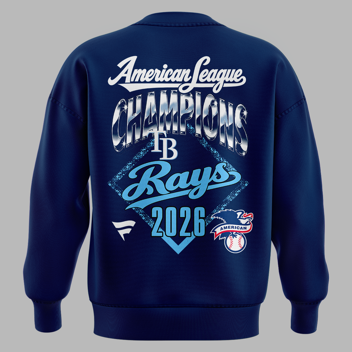 Tampa Bay Rays 2026 American League Champions Locker Room Sweatshirt - Navy Blue