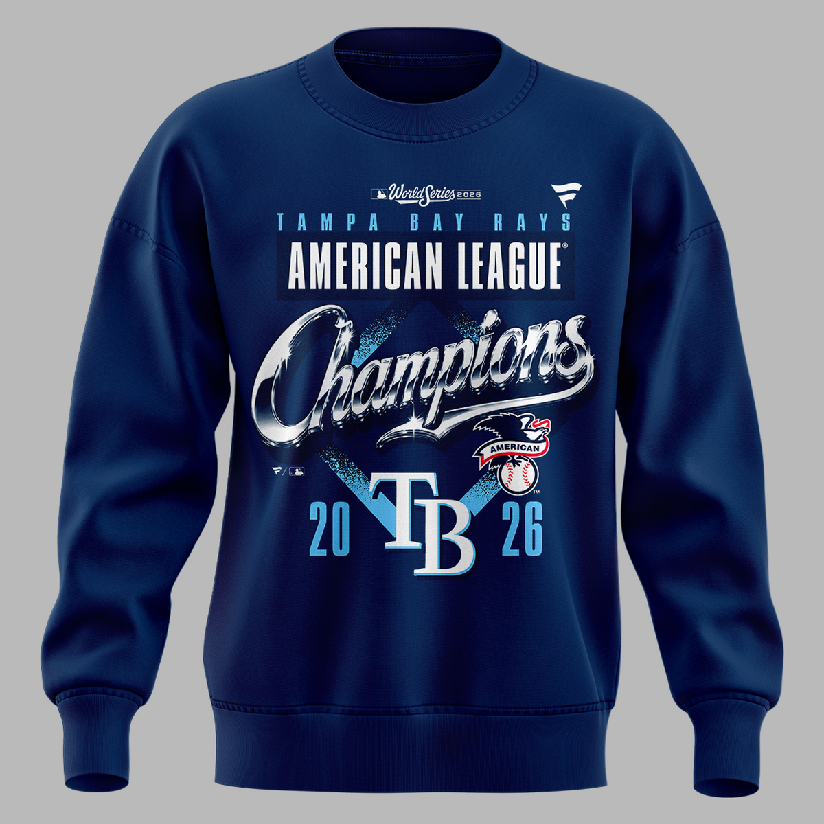 Tampa Bay Rays 2026 American League Champions Locker Room Sweatshirt - Navy Blue