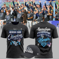 Tampa Bay Rays 2026 American League Champions Locker Room Tee - Heather Charcoal