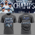 01. Tampa Bay Rays 2026 American League Champions Locker Room T-Shirt - Heather Charcoal