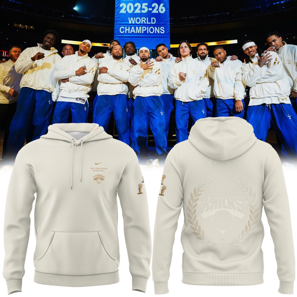 New York Knicks The Champs 2025-2026 Hoodie