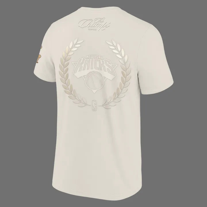 . NY Knicks celebrating their 2026 NBA Finals victory. Shirt V3