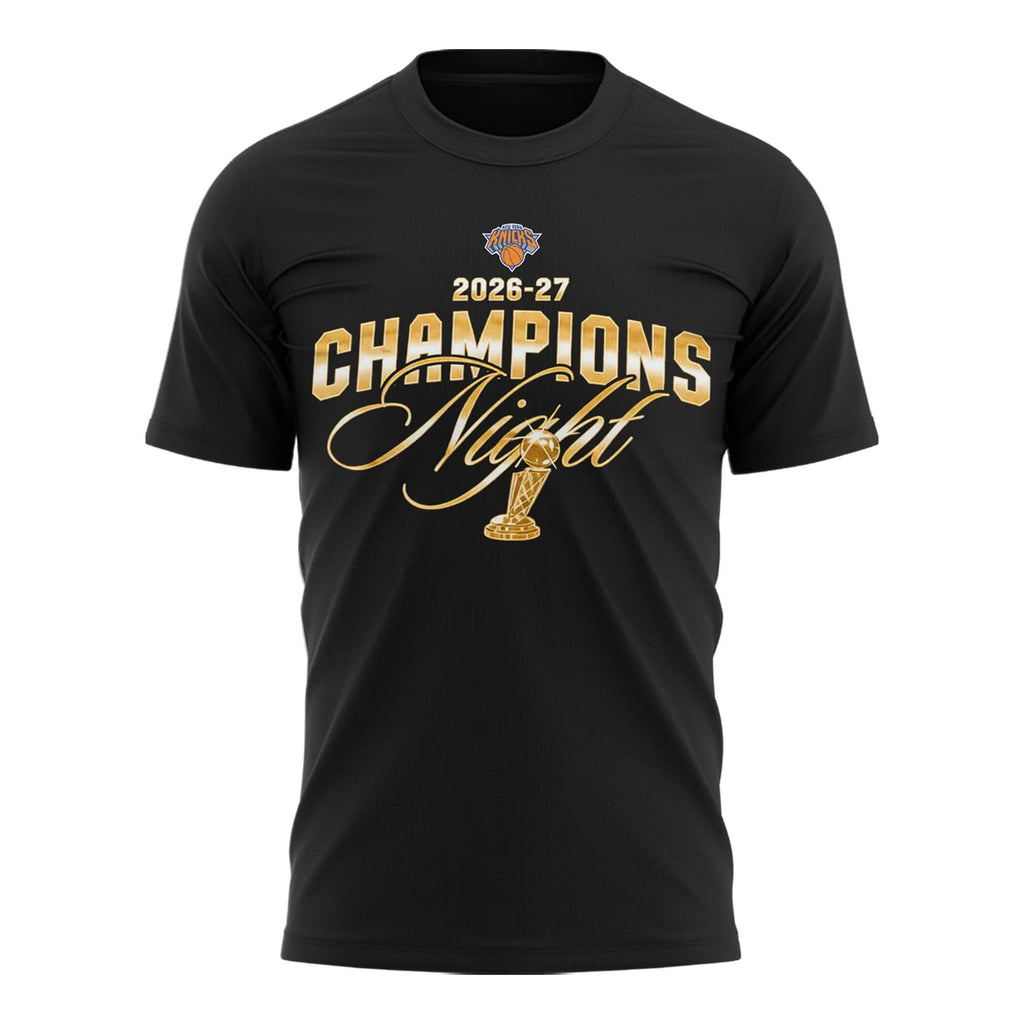 Unisex Black New York Knicks 2026 Champions Night T-Shirt