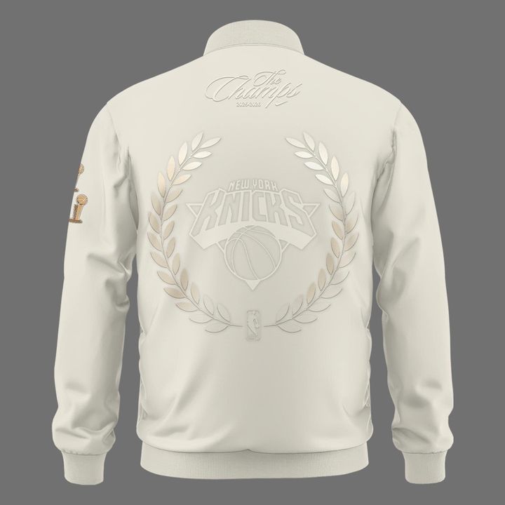 New York Knicks 2026 Finals Champions Standard Issue Full-Zip Jacket - Cream