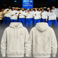 Limited edition New York Knicks 2026 NBA Finals Champions Standard Issue Full-Hoodie Team Signatures Print - Cream
