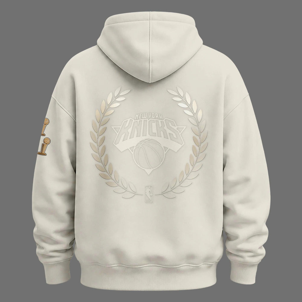 New York Knicks 2026 NBA Finals Champions Standard Issue Full-Hoodie - Cream