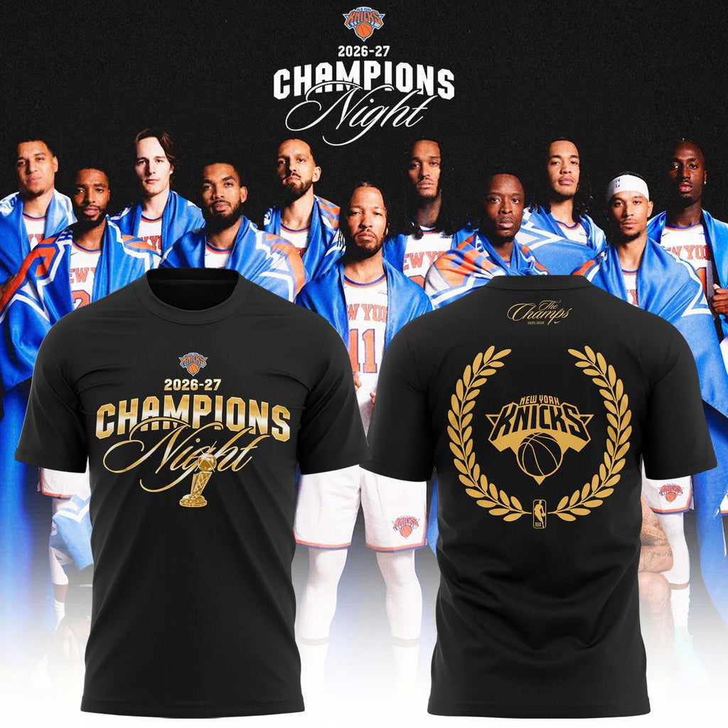 Unisex Black New York Knicks 2026 Champions Night "The Champs" T-Shirt
