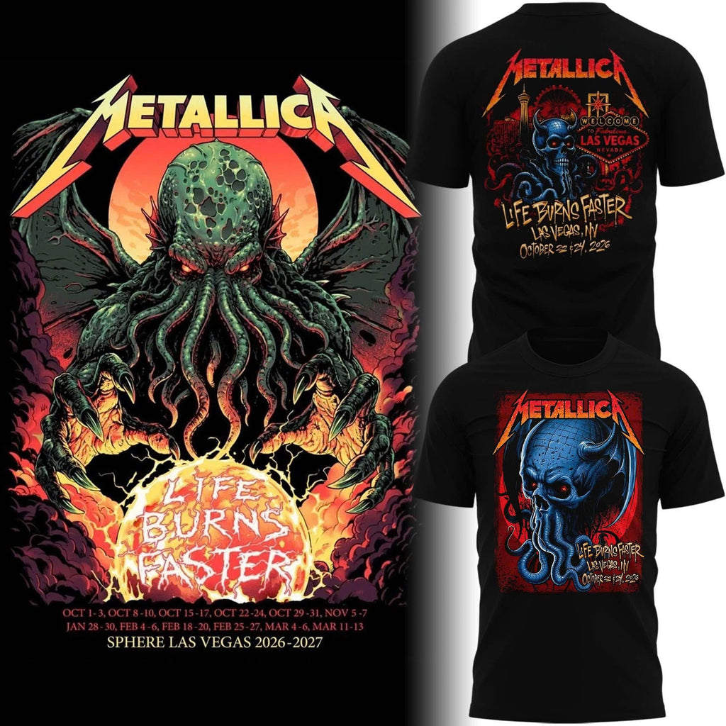 Metallica In Sphere Las Vegas Black T-Shirt