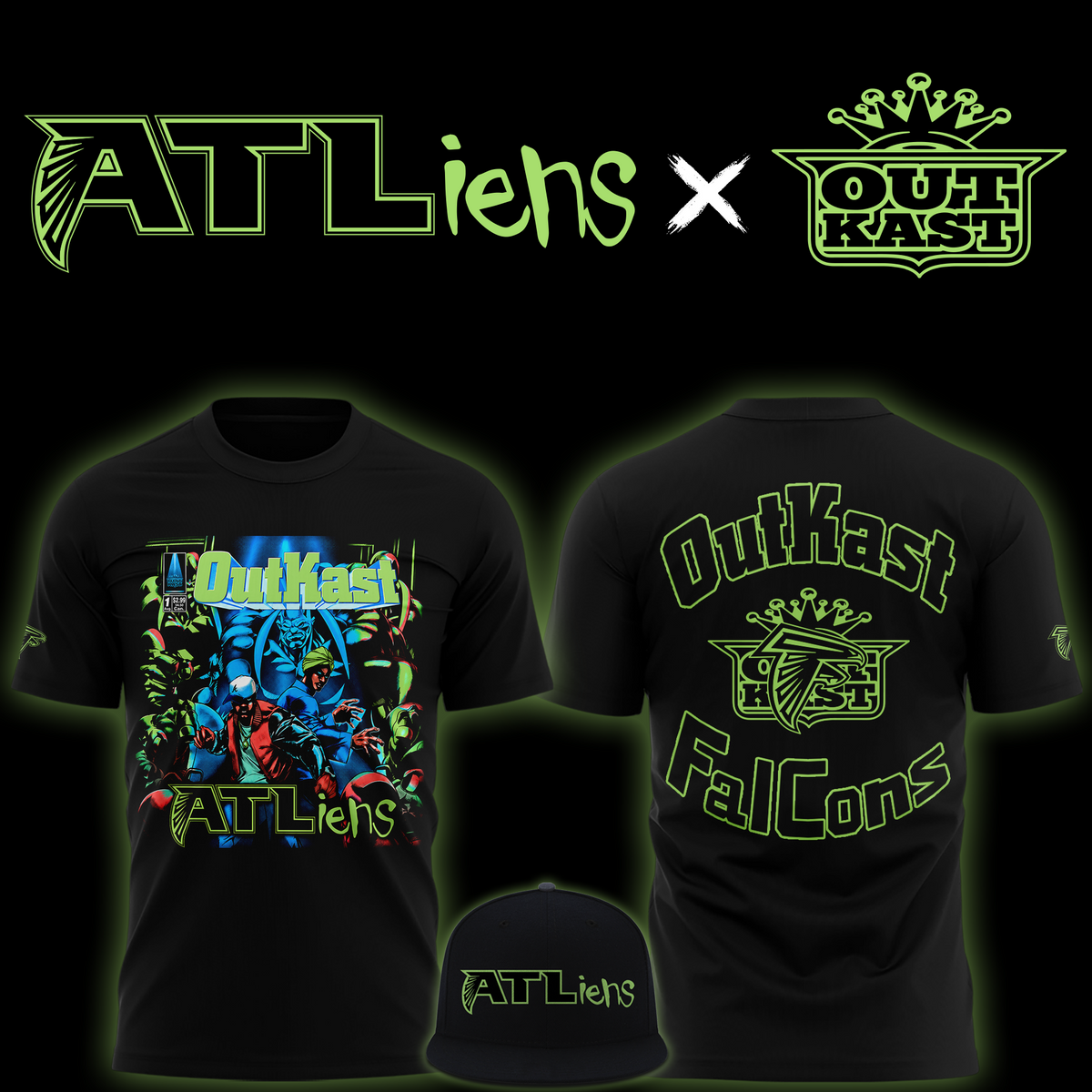 Outkast x Atlanta Falcons 30th Anniversary ATLiens T-shirt