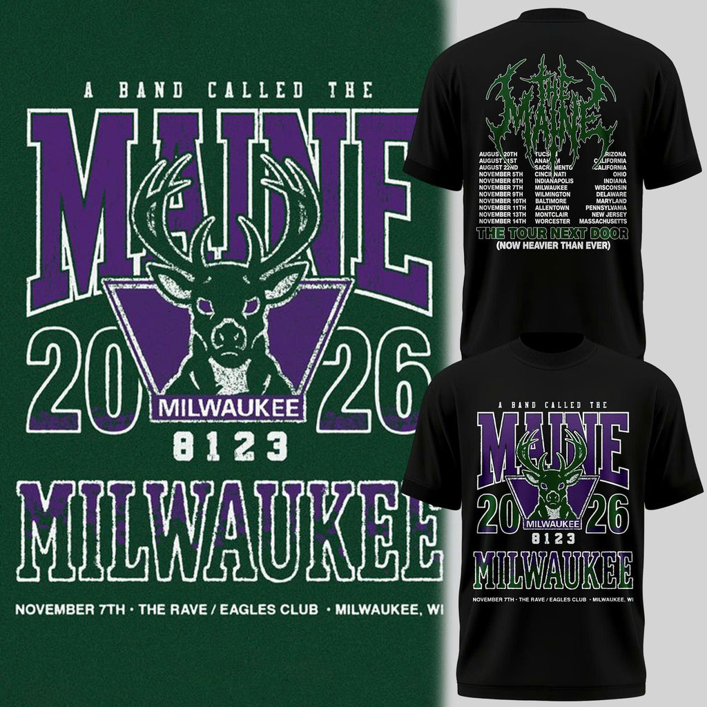 Milwaukee Bucks x The Maine "The Tour Next Door" T-Shirt