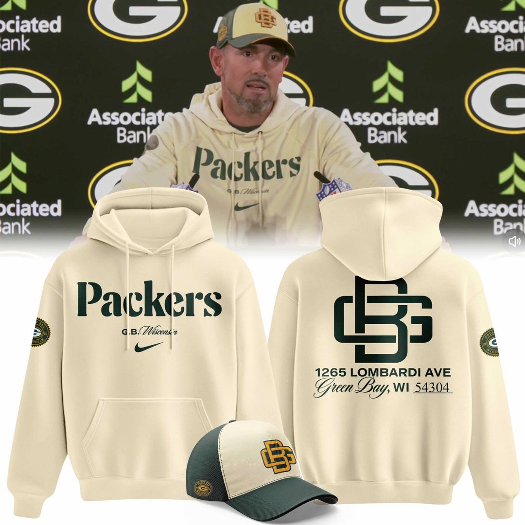 Coach Matt LaFleur Cream Green Bay Packers 2026 Hoodie