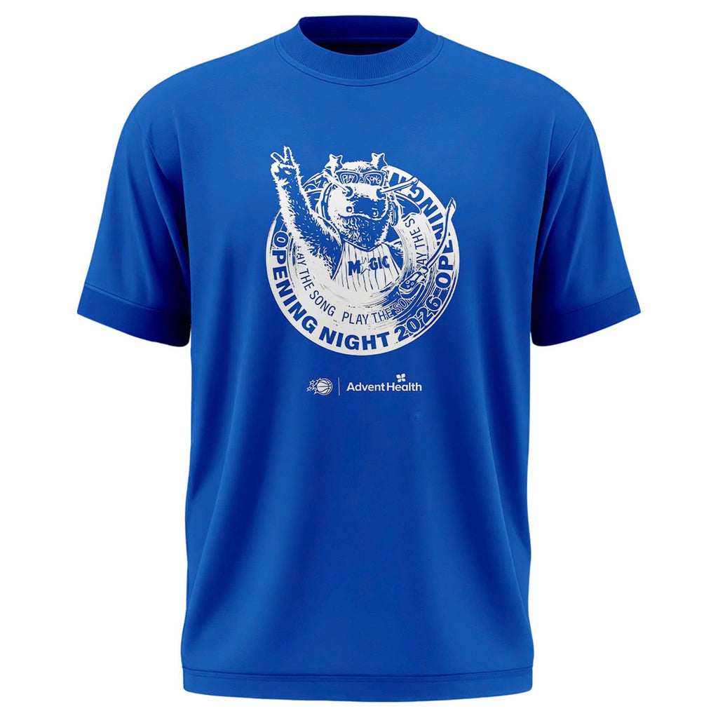 Orlando Magic Opening Night 2026 T-Shirt - Blue Play The Song Graphic Tee
