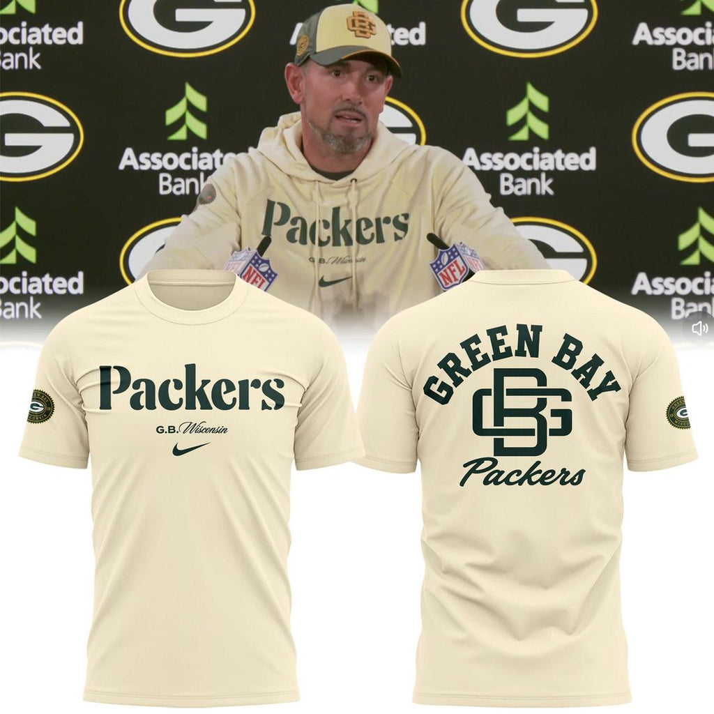 Coach Matt LaFleur Cream Green Bay Packers 2026 T-shirt