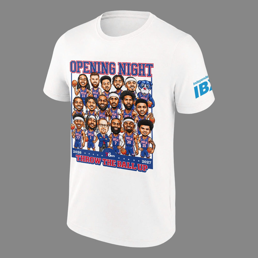 Exclusive 2026 T-Shirt Team Print "Opening Night" Philadelphia 76ers