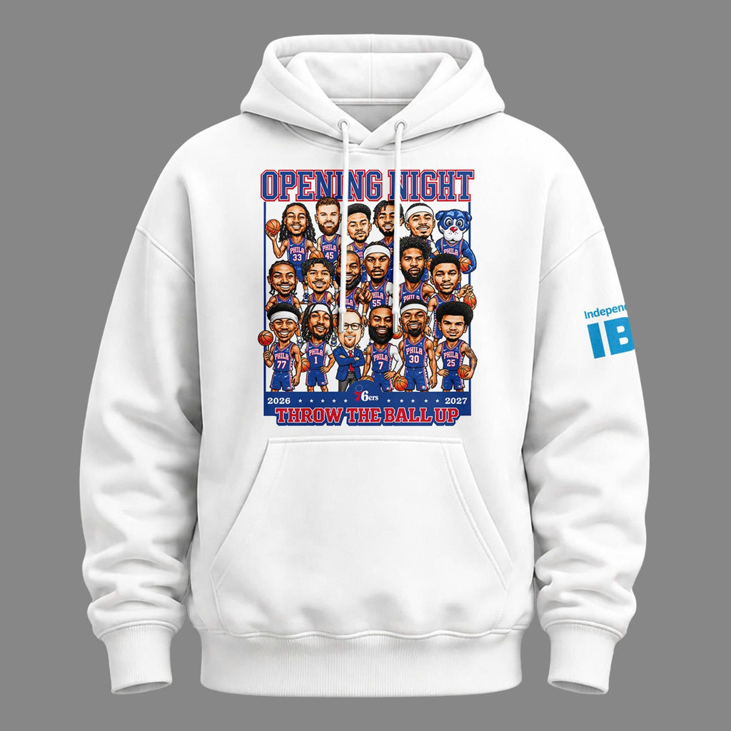 Exclusive Hoodie Team Print "Opening Night" Philadelphia 76ers.