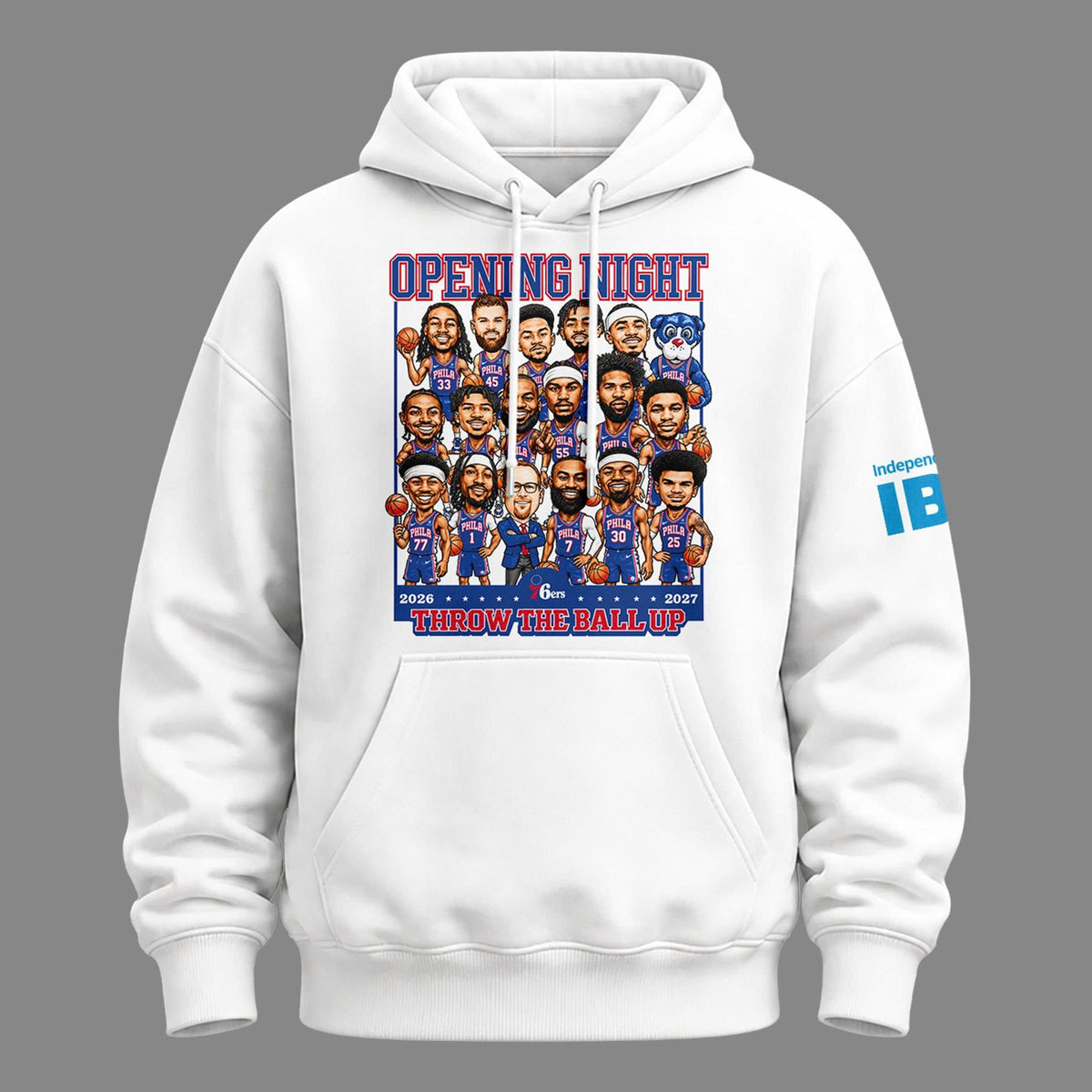 Exclusive Hoodie Team Print "Opening Night" Philadelphia 76ers.