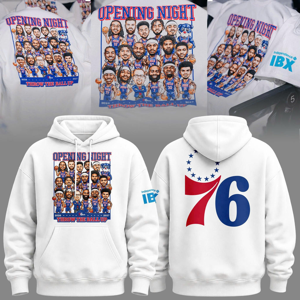 Exclusive Hoodie Team Print "Opening Night" Philadelphia 76ers