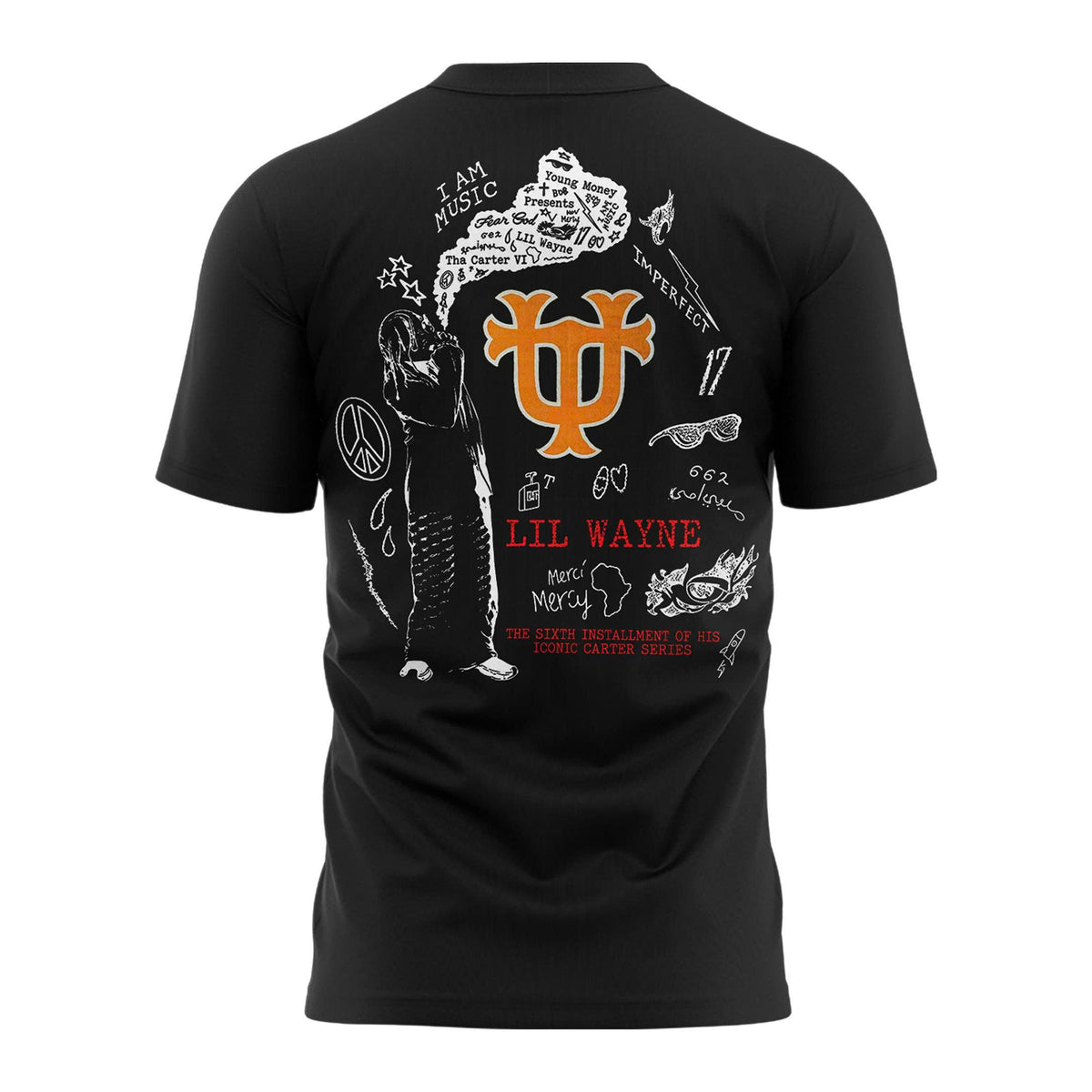 Tennessee Football x Lil Wayne "20 Years of Carter Classics” Tour T-shirt
