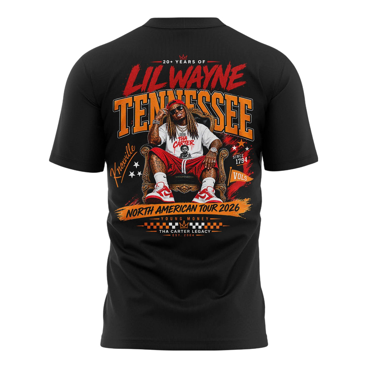 Lil Wayne "20 Years of Carter Classics” live in Tennessee T-shirt