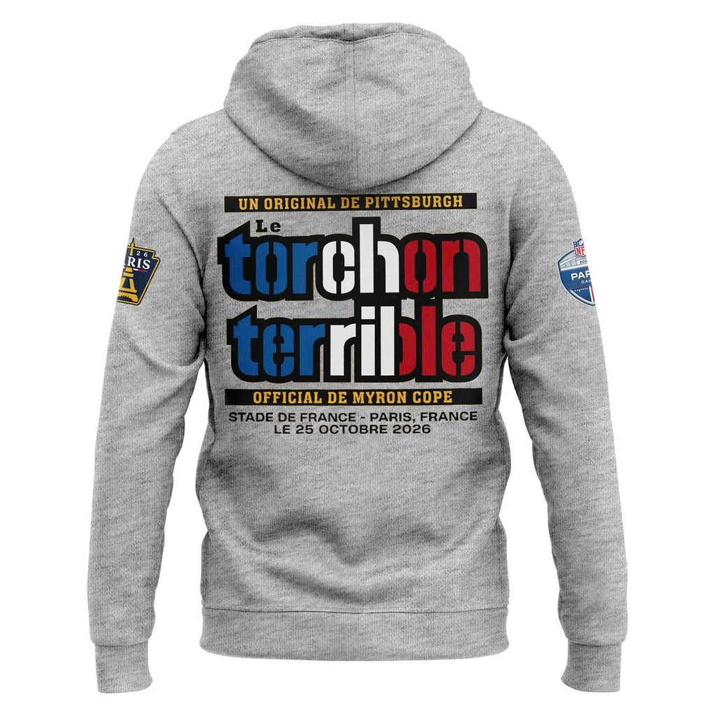 Unisex Gray Pittsburgh Steelers 2026 NFL Paris Game Special Hoodie