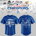 .Los Angeles Dodgers NL West Division Champions 2026 3D Graphic Baseball Jersey V5