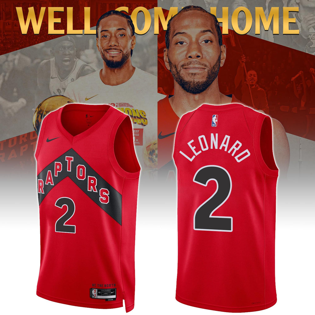 Kawhi Leonard #2 TOR Red Basketball Jersey