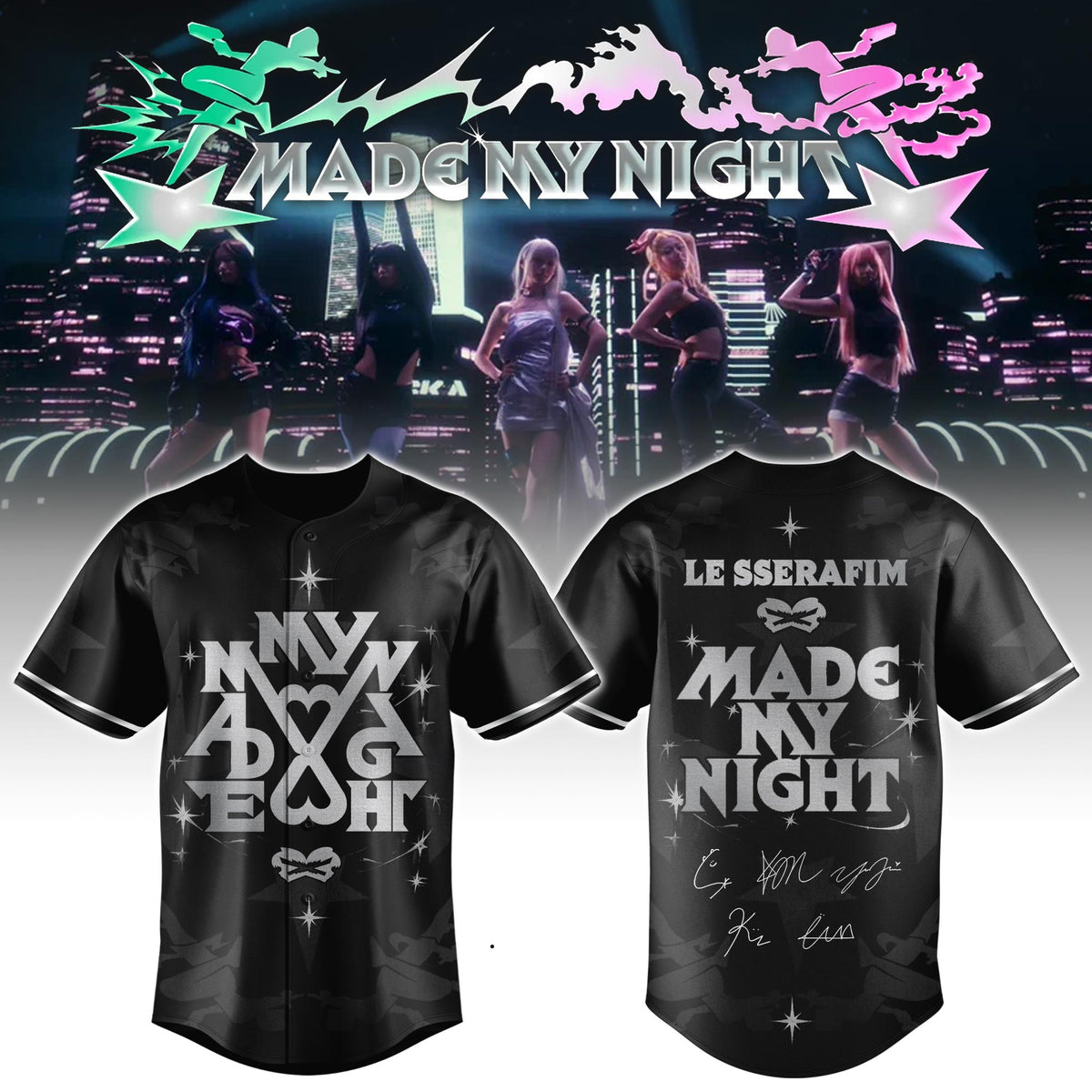 LE SSERAFIM Special “Made My Night” Limited Edition Baseball Jersey