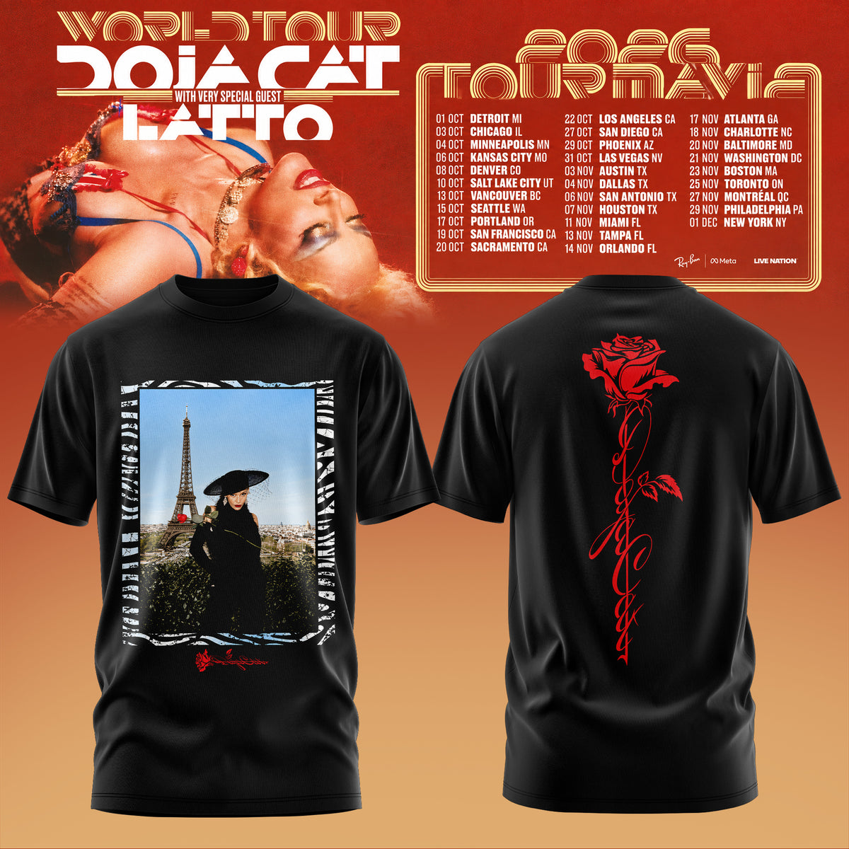 Doja Cat Tournavia World Tour 2026 T-Shirt V4